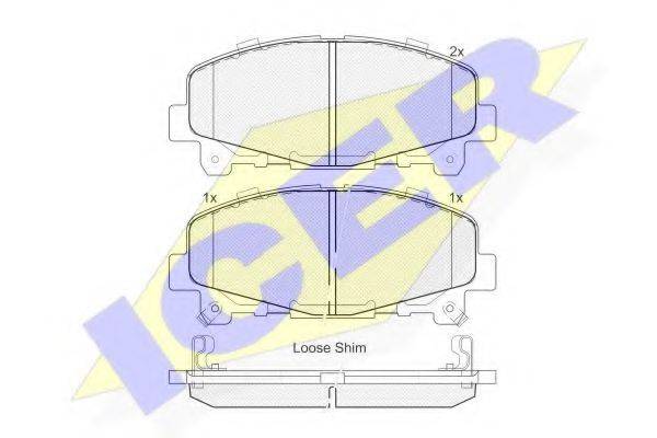 Комплект гальмівних колодок, дискове гальмо