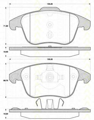 Комплект гальмівних колодок, дискове гальмо
