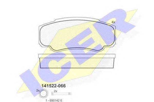 Комплект гальмівних колодок, дискове гальмо