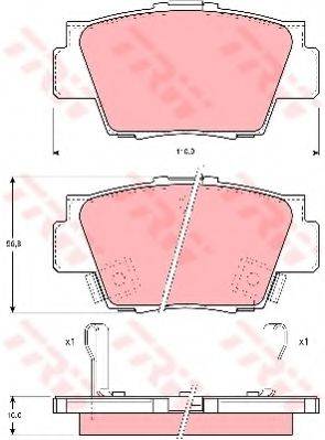 Комплект гальмівних колодок, дискове гальмо