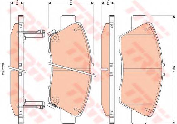 Комплект гальмівних колодок, дискове гальмо