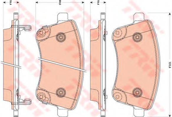 Комплект гальмівних колодок, дискове гальмо