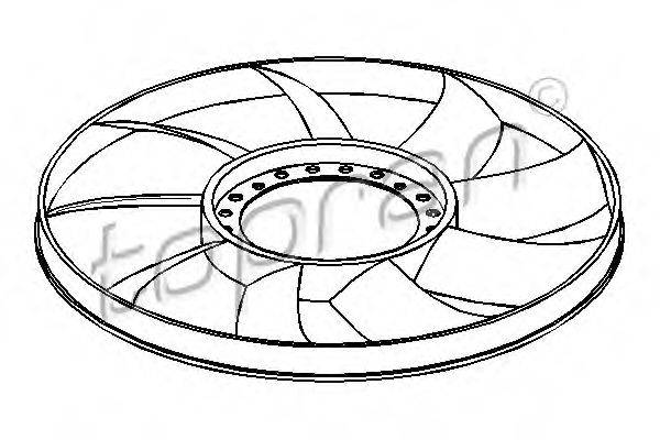 Крильчатка вентилятора, охолодження двигуна